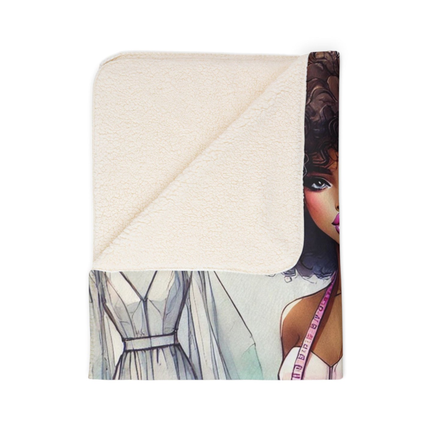Sherpa Blanket - Fashion Designer in Pastel Purple Dress