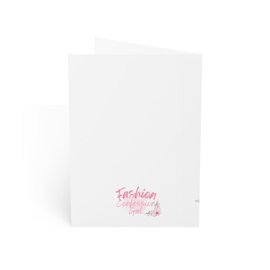 Fashionable Greeting Cards Set - Glass Heel, Blank Inside