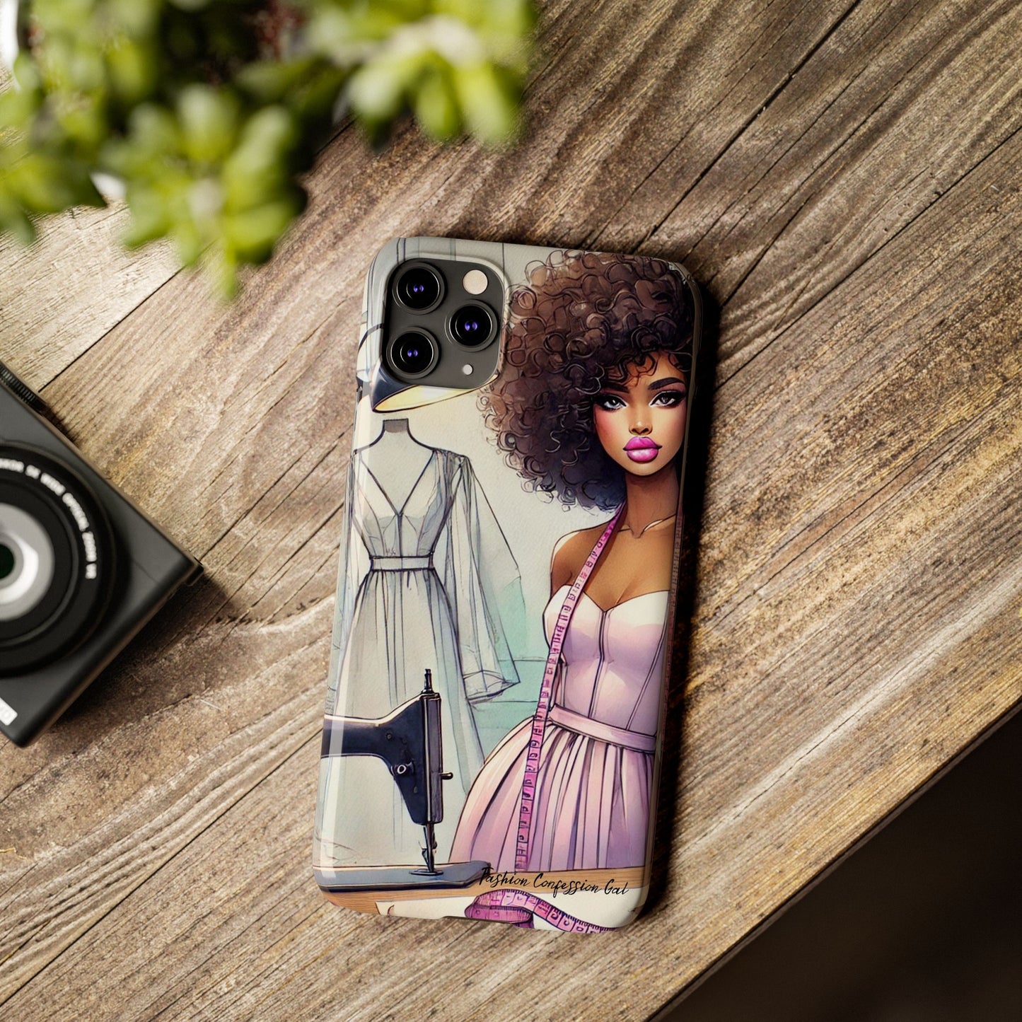 Phone Case - Fashion Designer Woman in Pastel Purple Dress