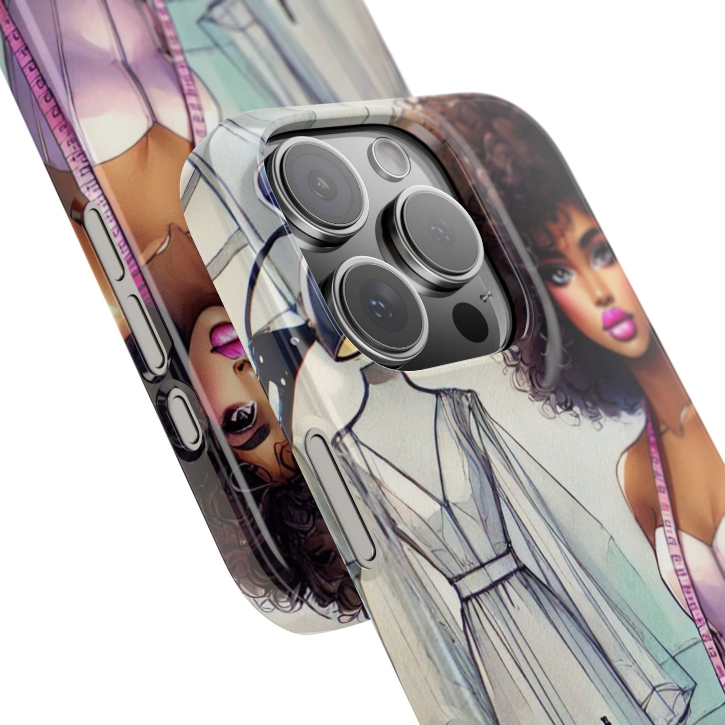 Phone Case - Fashion Designer Woman in Pastel Purple Dress