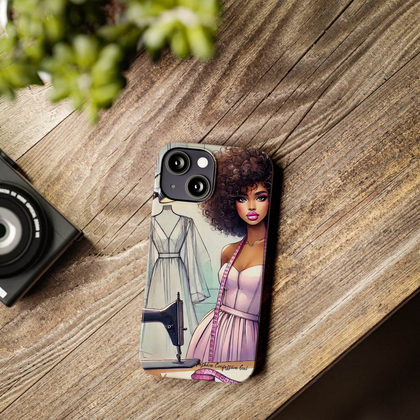 Phone Case - Fashion Designer Woman in Pastel Purple Dress