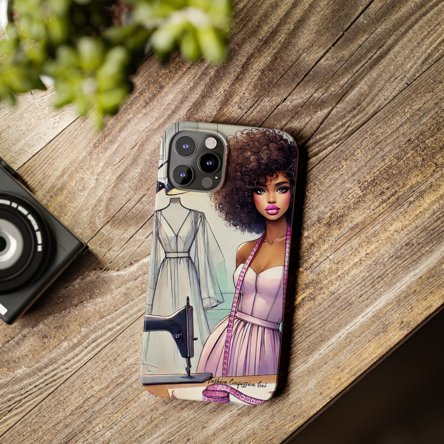 Phone Case - Fashion Designer Woman in Pastel Purple Dress