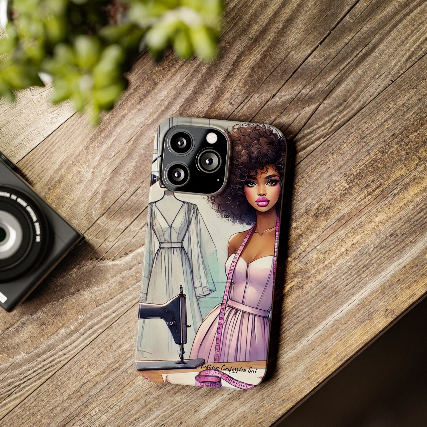 Phone Case - Fashion Designer Woman in Pastel Purple Dress