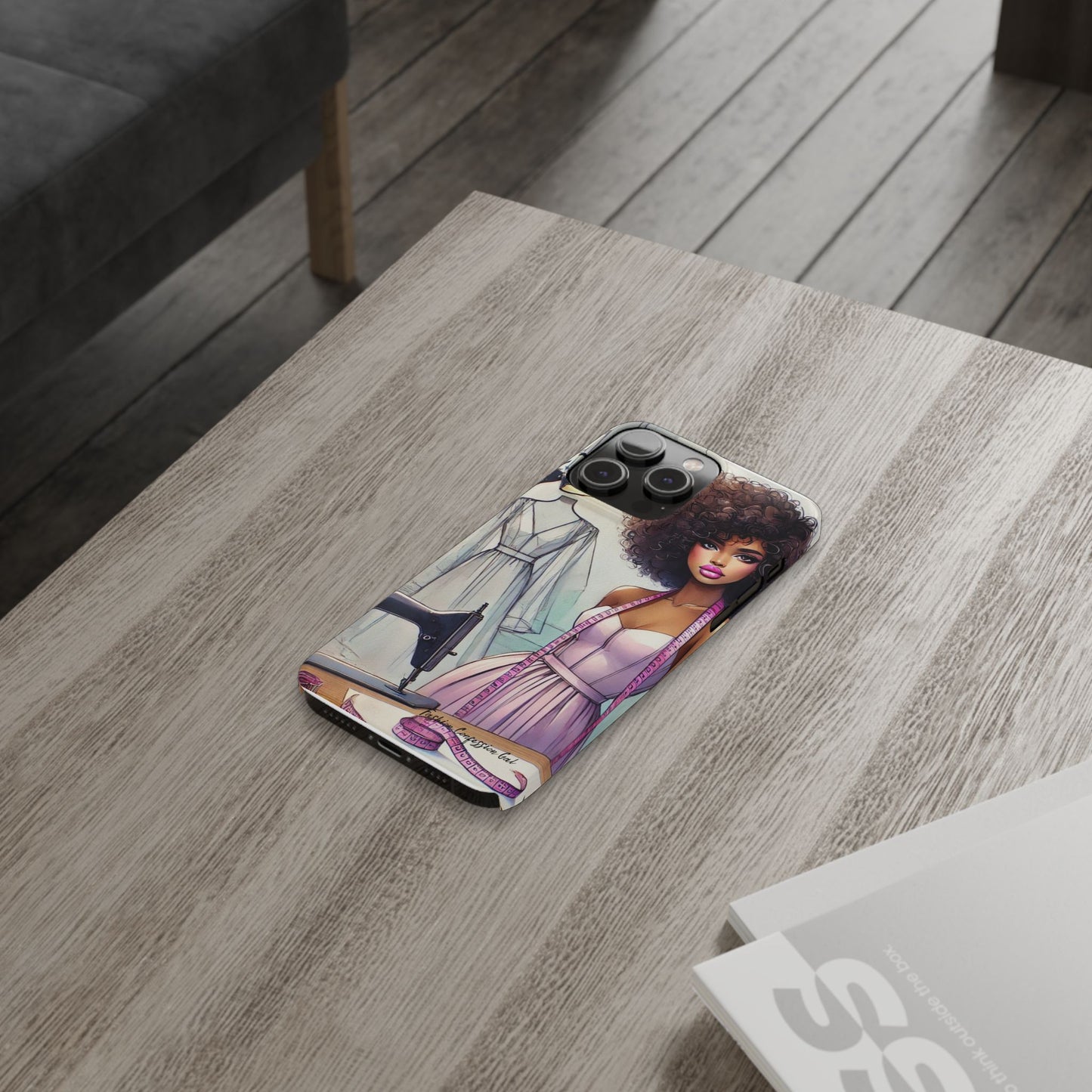 Phone Case - Fashion Designer Woman in Pastel Purple Dress