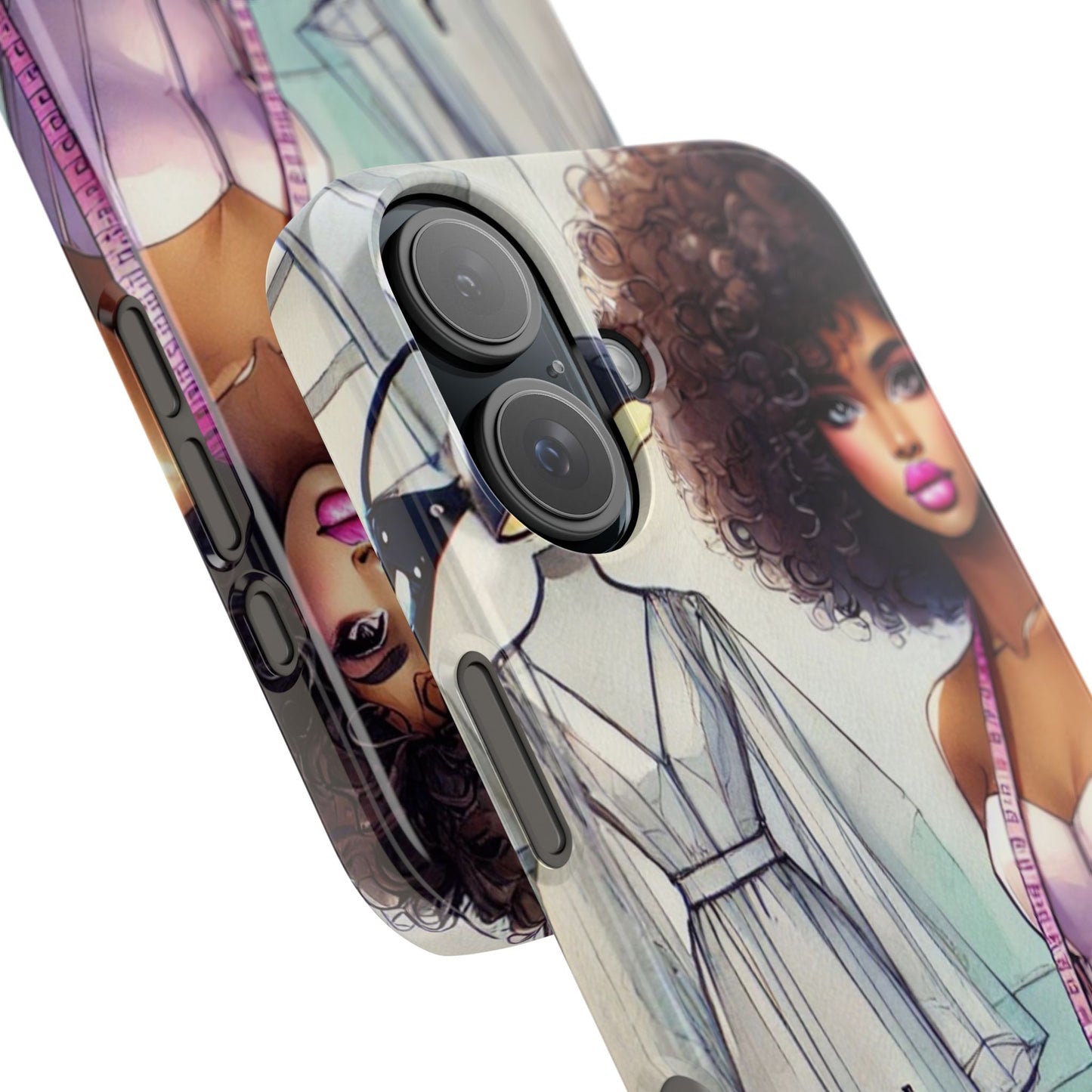 Phone Case - Fashion Designer Woman in Pastel Purple Dress