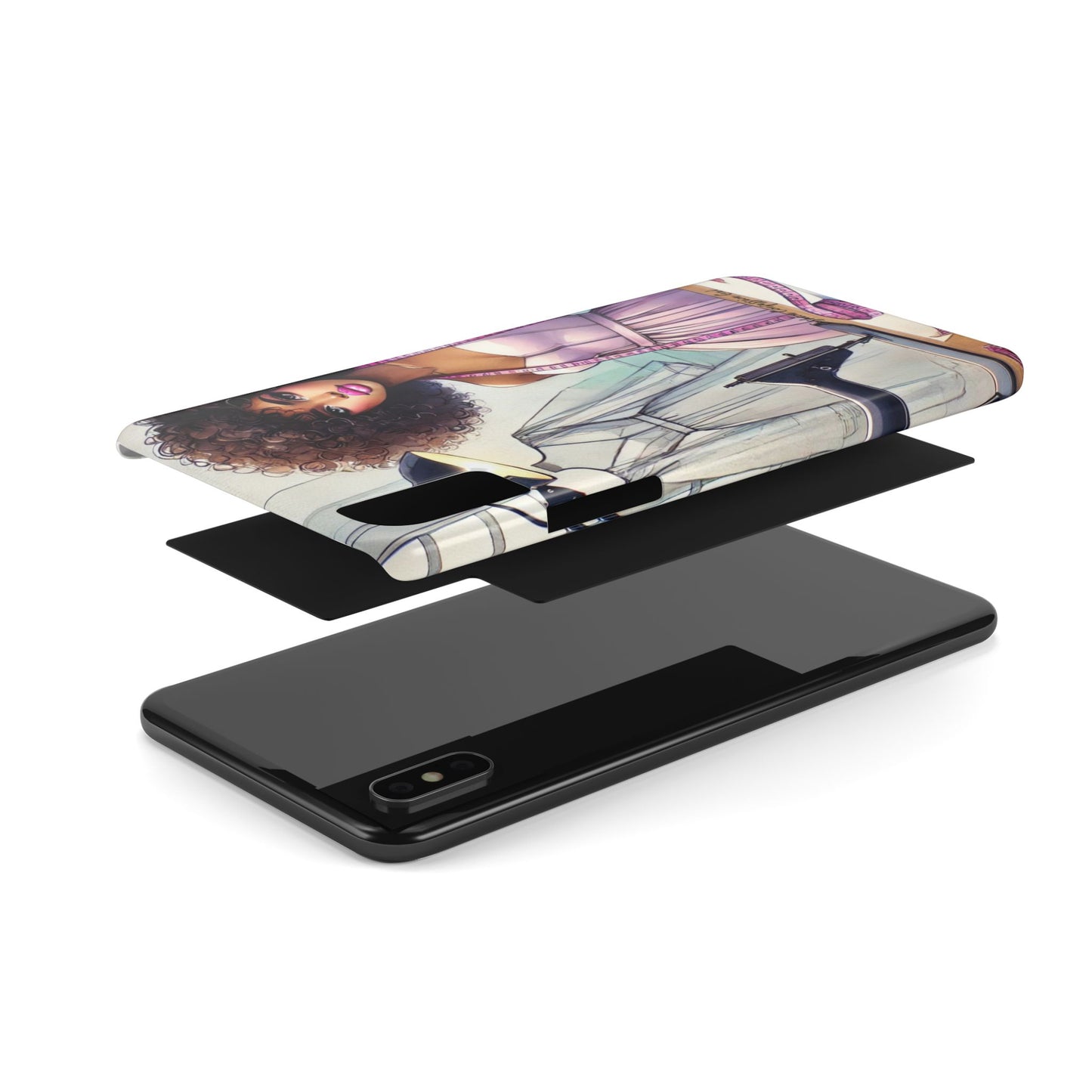 Phone Case - Fashion Designer Woman in Pastel Purple Dress