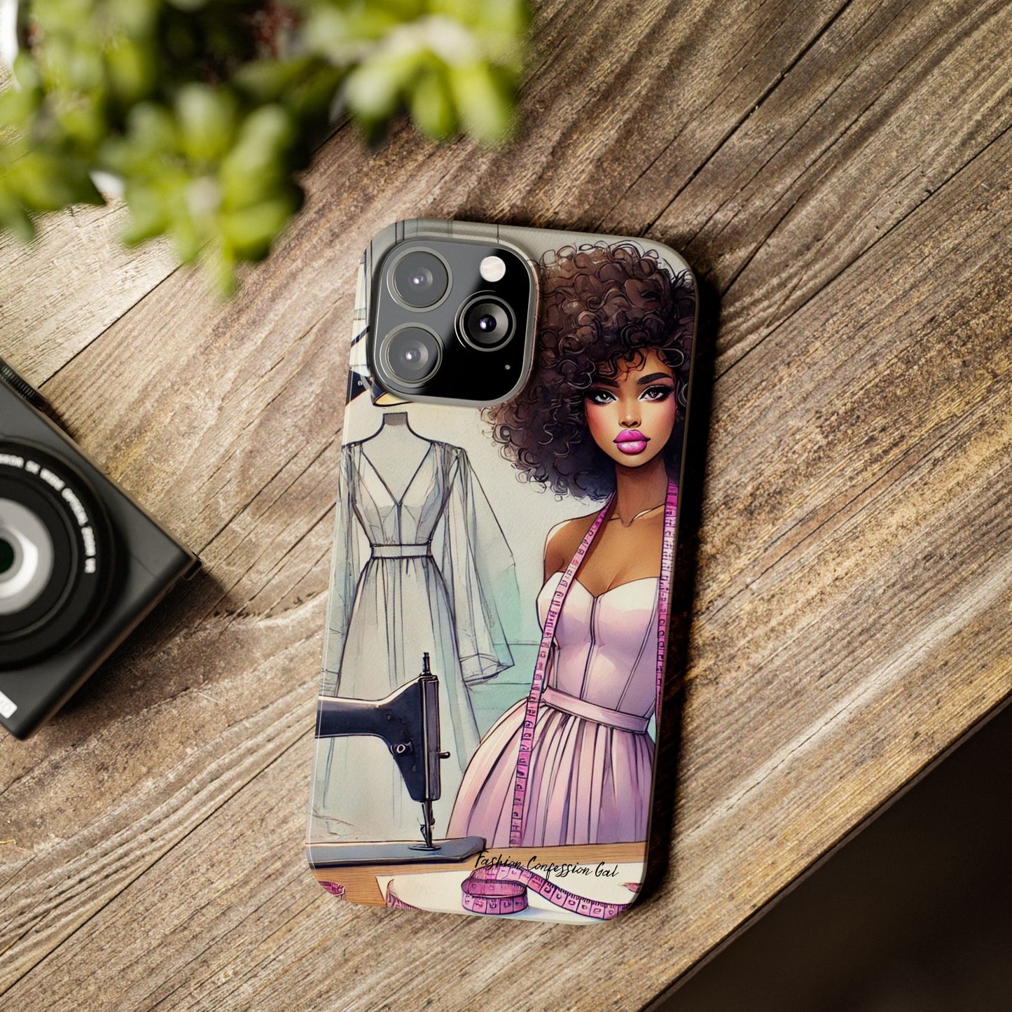 Phone Case - Fashion Designer Woman in Pastel Purple Dress