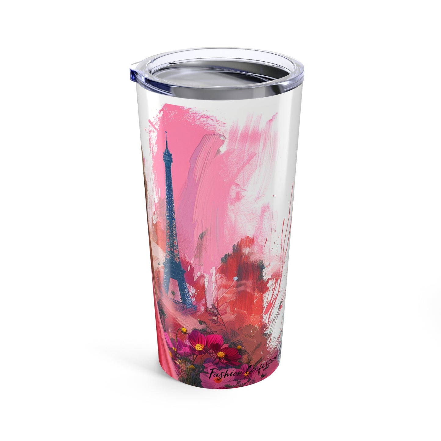 Tumbler - Fashionable Woman Painting Portrait in Summer Dress