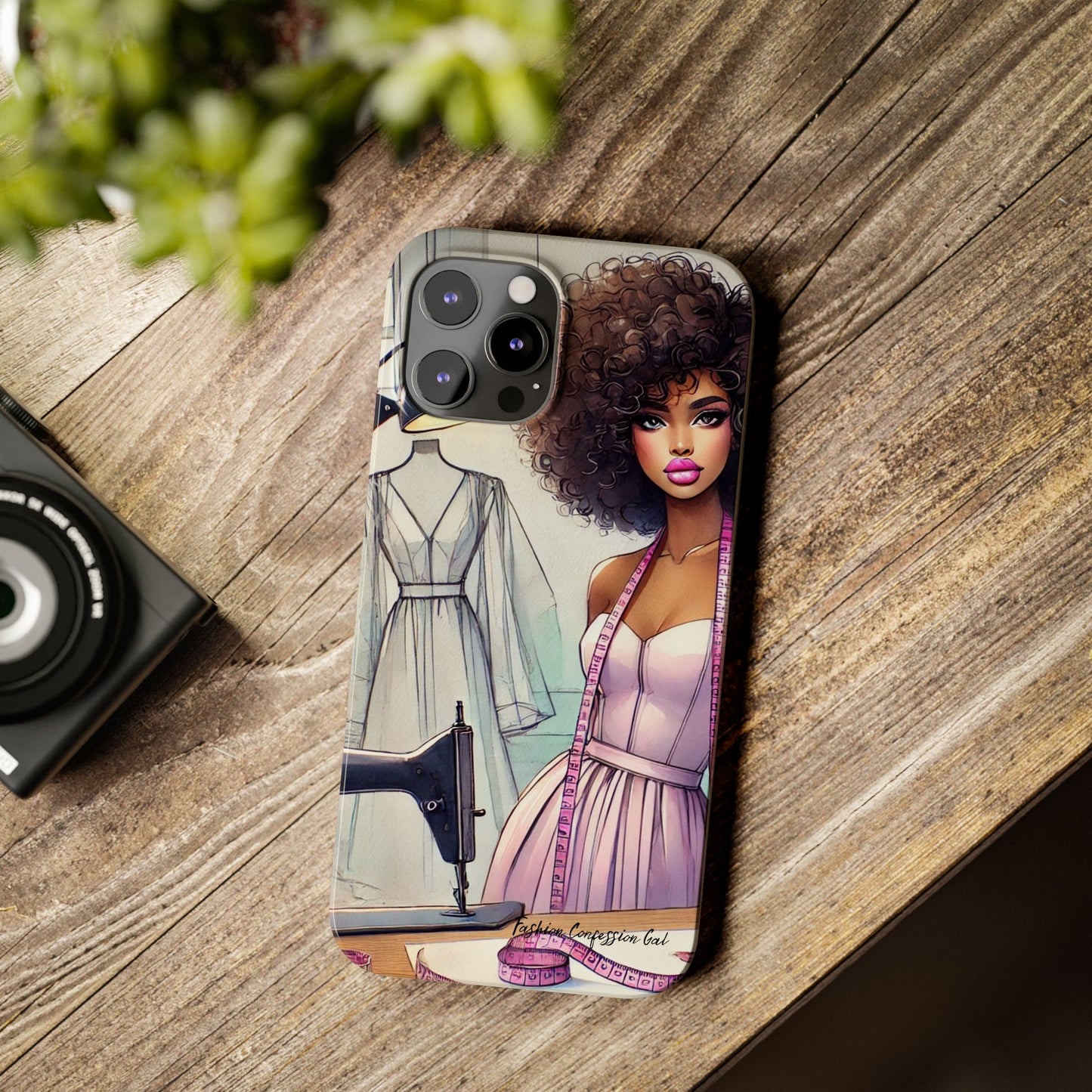 Phone Case - Fashion Designer Woman in Pastel Purple Dress