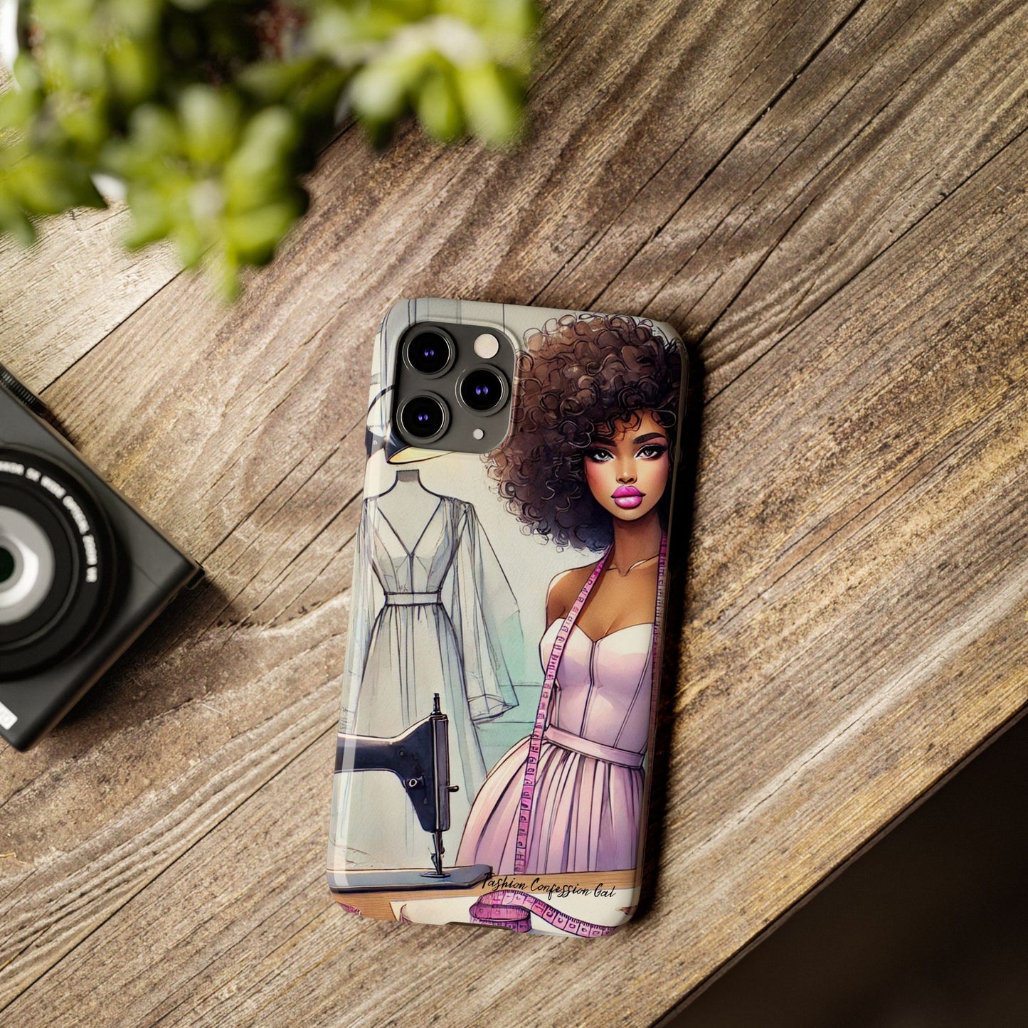 Phone Case - Fashion Designer Woman in Pastel Purple Dress