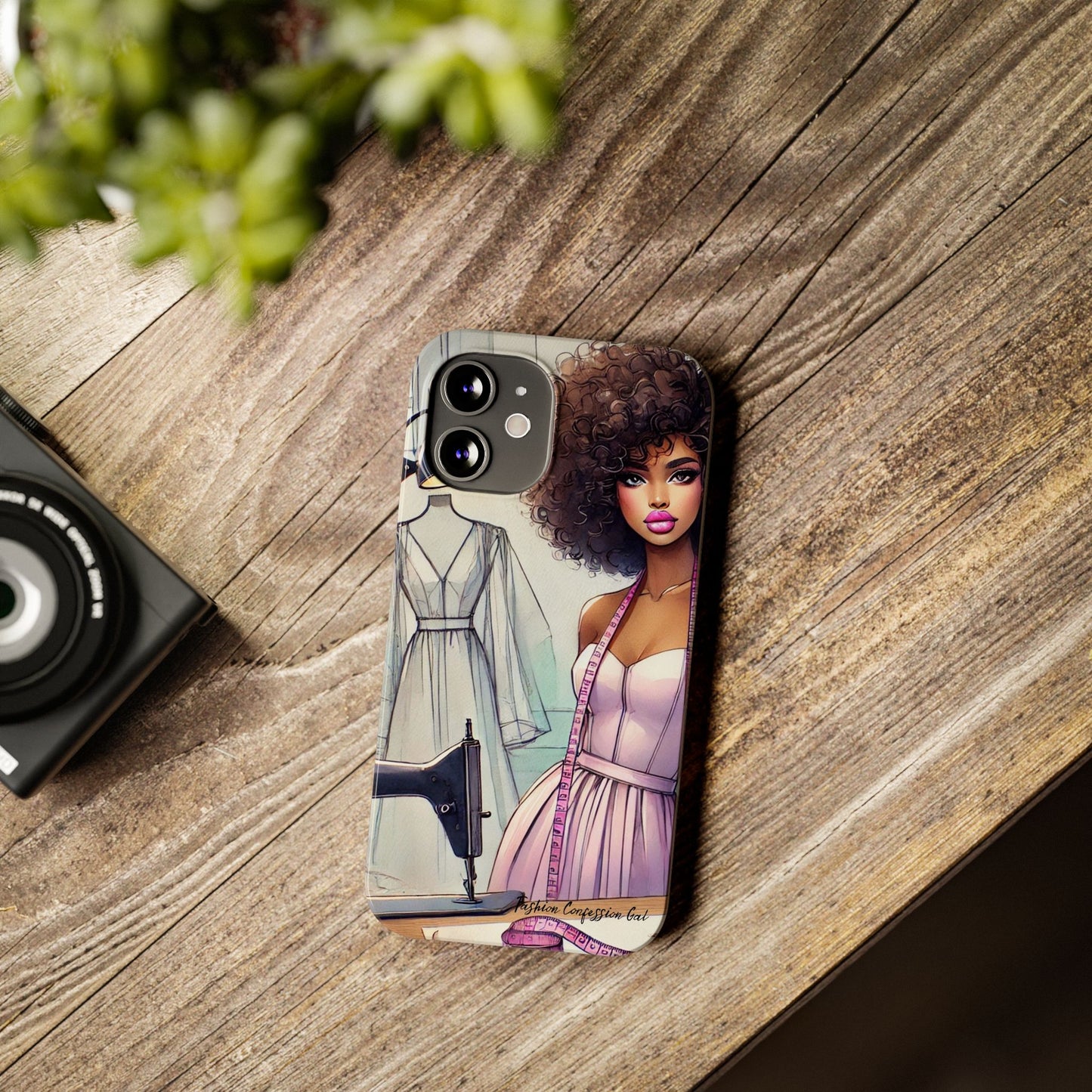 Phone Case - Fashion Designer Woman in Pastel Purple Dress