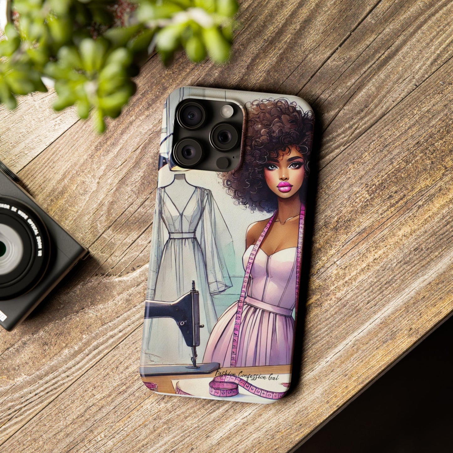 Phone Case - Fashion Designer Woman in Pastel Purple Dress