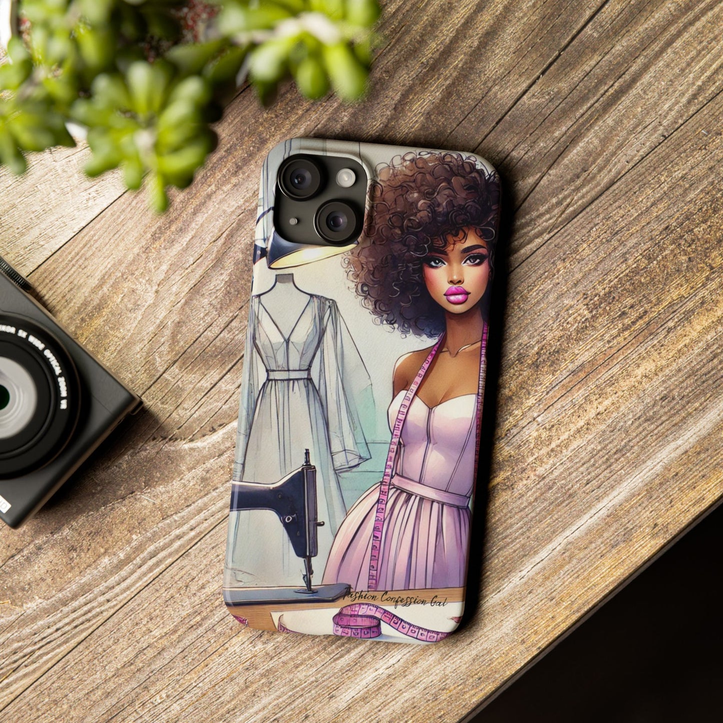 Phone Case - Fashion Designer Woman in Pastel Purple Dress